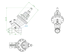 Druckunabhängiges Regelventil mit Innengewinde, zwei montierten Messventilen und sichtbarem Oventrop-Logo, dargestellt in verschiedenen Ansichten zur Erläuterung der Bauform.